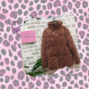 Isaac Mizrahi Plush Puffer Coat Dusty Mauve Size XL | Soft Quilted Jacket | EUC